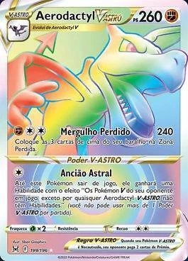 Carta Pokemon Aerodactyl V-Astro Português Card Original Copag