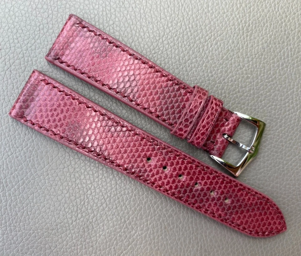 粉红色正品蛇纹皮革表带 s 14 1516 18 19 20 21 22 23 24 25 26 — 第 3/4 张图片