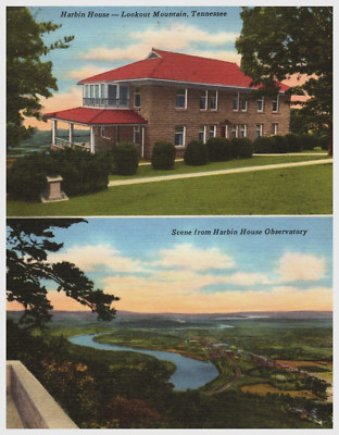 Chattanooga Tn Harbin House Observatory Oversize Linen Postcard  5.5 x7 - B5