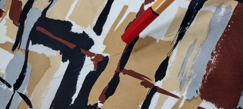 ANNE FOGARTY Abstract ALL SILK Scarf Vintage JAPAN Signature David E. Schwab - Picture 18 of 22