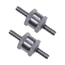 2 x 6MM Non-Return One Way 1/4 Inch Air Fuel Oil Check Valve Diesel Gas.