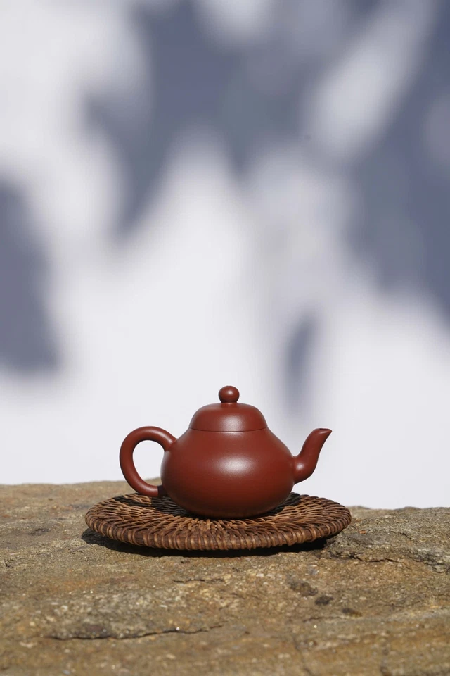 110ml small pot marked real yixing zisha dahongpao clay handmade tea pot 7 holes - Image 3 of 4