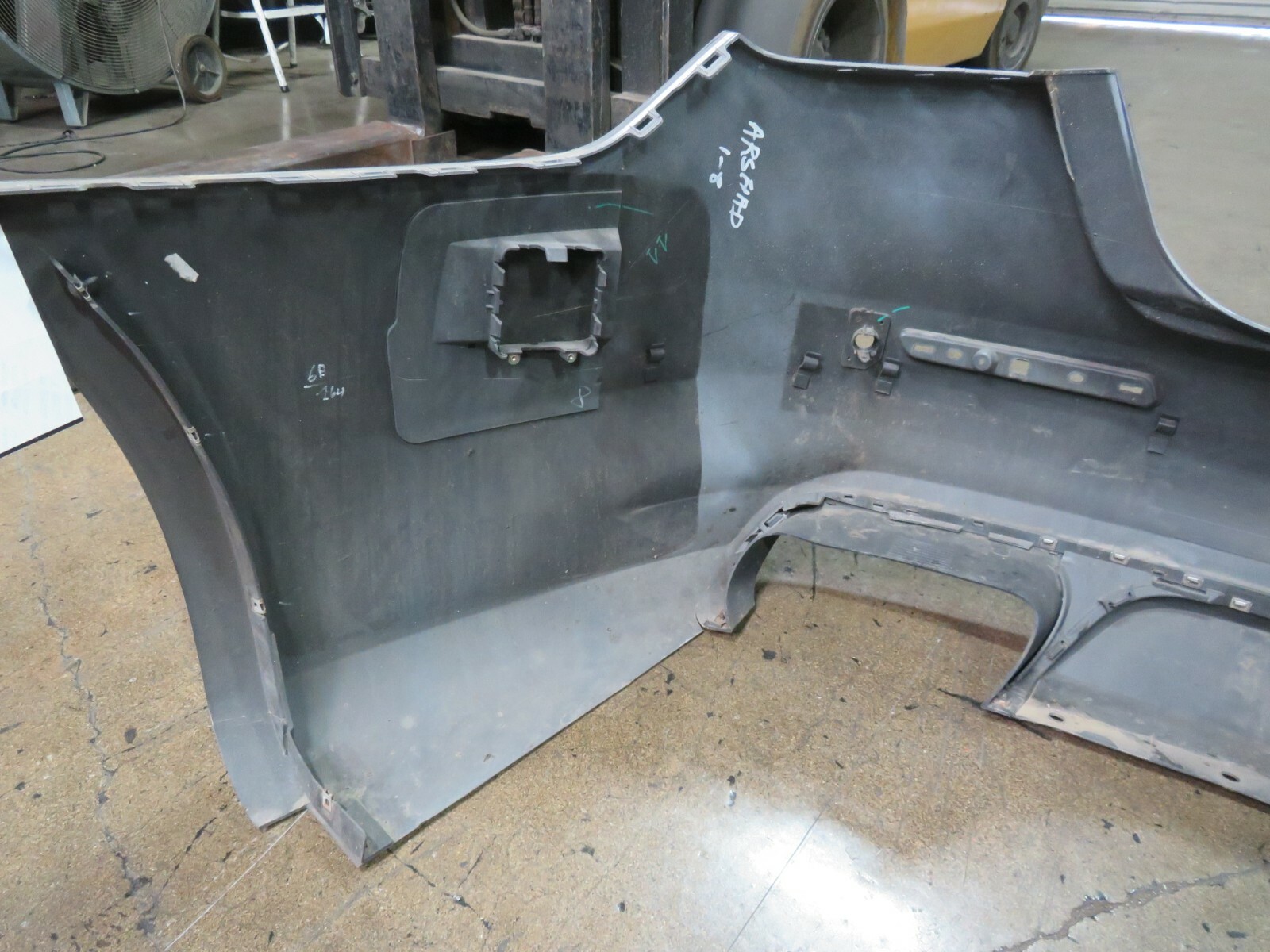Maserati Quattroporte, Rear Bumper Assembly, w/Sensors, Damaged, Used