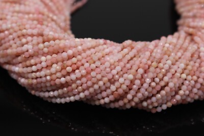 Andean Opal Pink Opal 3mm Faceted Gemstone Strand Top Quality 40cm Natural