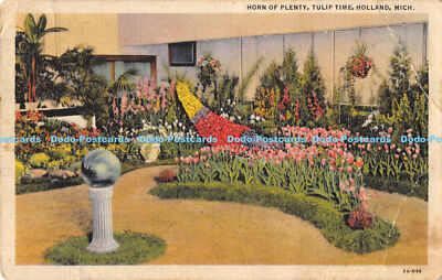 R170616 Horn of Plenty. Tulpenzeit. Holland. Mich. C. T. Art Colortone. 1935
