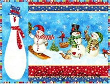 Snow Folk Placemat Pattern by Castilleja Cotton