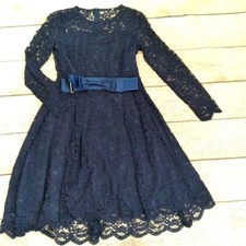 Belted lace blue dress size M
