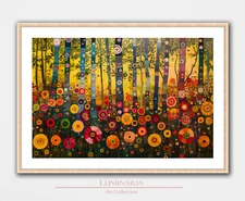 Gustav Klimt Inspired Art Print Wall Art Nouveau Home Decor Posters Mural Floral