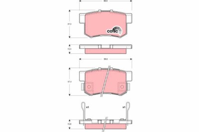 TRW GDB3269 brake pad set, disc brake for Acura, Honda, Honda (GAC)
