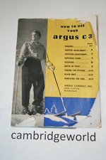 ARGUS C3 INSTRUCTION MANUAL GUIDE BOOK GENUINE ORIGINAL