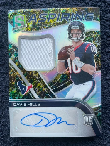 Davis Mills #APA-DM - 2021 Panini Spectra - Aspiring Neon Splatter RPA /8