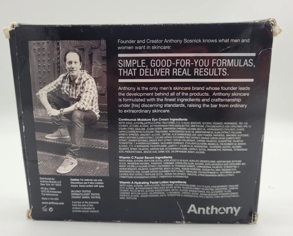 Tratamientos faciales para el cuidado de la piel Anthony High Performance Age Defying Trio para hombre Foto 2 de 4