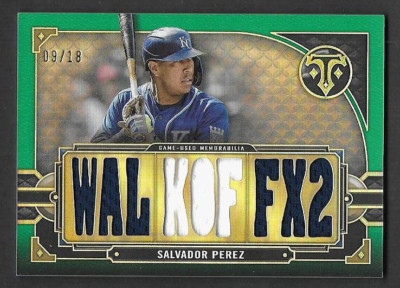 2022 Topps Triple Threads Dual Jersey Relic Salvador Perez Walk Off Emerald 9/18