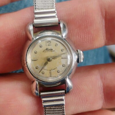 Vintage Mido Super Automatic Woman's Watch Stainless- Keeps Time