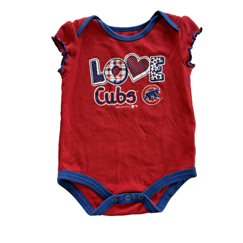 Chicago Cubs One Piece Infant Girls 6-9 Months Genuine Baseball Love Cubs - 第 1/6 張圖片