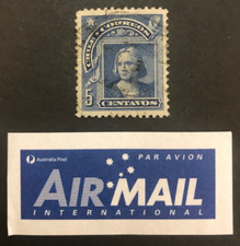 1905 Chile Christopher Columbus  5c Plus Unused Aus Post Par Avion Sticker