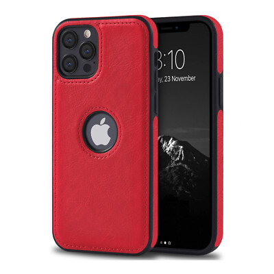 For iPhone11 12 13 14 PRO MAX 7 8 XR XS SLIM Leather Luxury Thin Shockprof Cover
