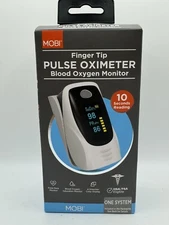 Mobi Finger Tip Pulse Oximeter Blood Oxygen Monitor - 10 Second Reading