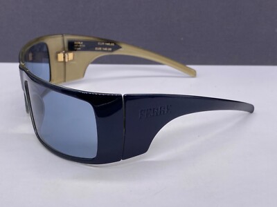 Woman Sunglasses Blue Rhinestone Visor Large Curved GF 62905
