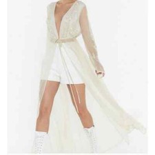 Nasty Gal Studio Runaway With Me Bridal Open Dress