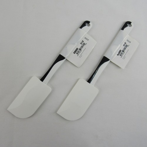 IKEA GUBBRÖRA Rubber Spatulas 2Pack 10" 505.273.54 Black/White Silicone Utensils
