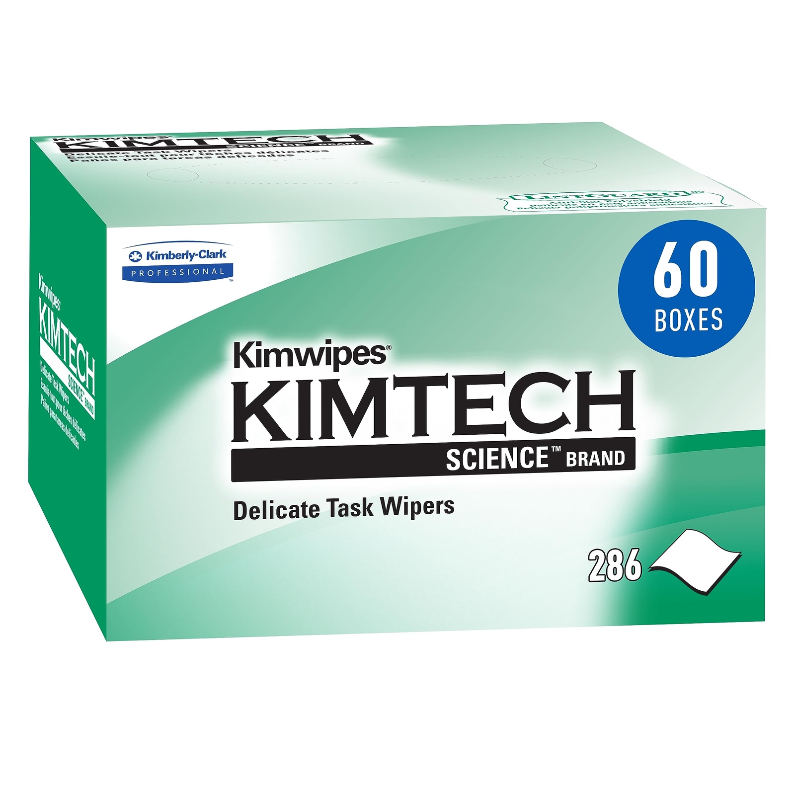 KIMTECH 34155 Kimwipes Delicate Task Kimtech Science Wipers, White, 1-PLY, 60