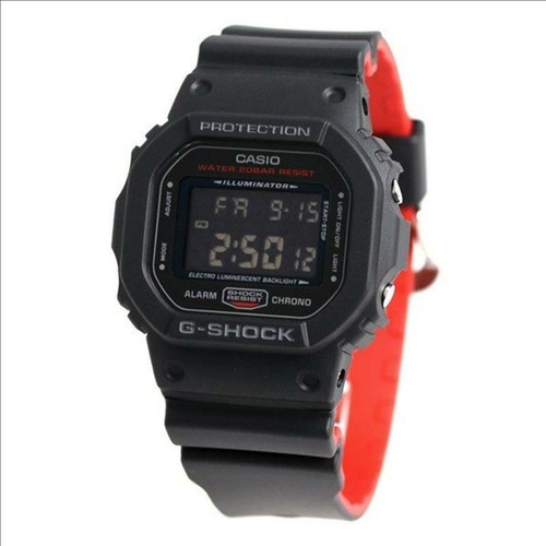 CASIO G-SHOCK Black \u0026 Red Alarm Men's DW-5600HR-1DR l47e4417 from Japan EMS  | eBay