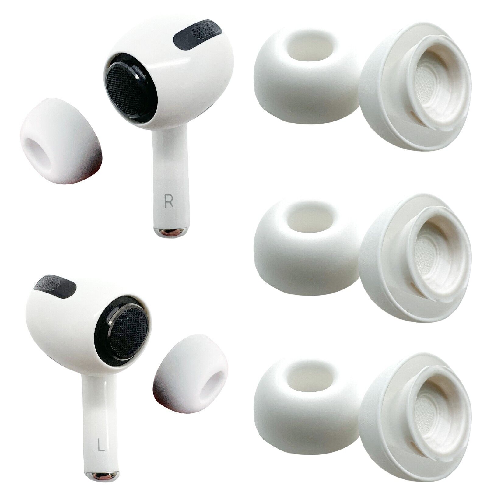 6 x Replacement Silicone Ear Tips Buds Cover For Apple Airpods Pro 3 (S/M/L)