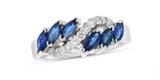 Lab-Created 1.20CT Sapphire Round Cubic Zirconia Women's Elegant Fine Ring