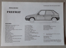 Skoda Favorit Freeway Van Brochure / Leaflet 1991