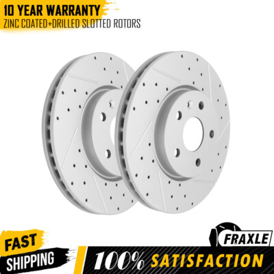 Front Drilled & Slotted Brake Rotors (12.64") For Chevy, Buick, GMC - 2 Rotor Set