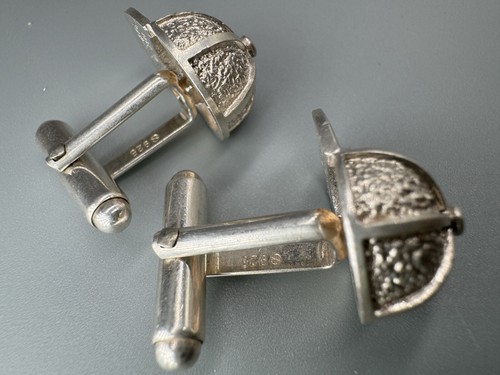 Vintage 1995 Tiffany & Co. 925 Sterling Silver Jockey Cap Cufflinks - Picture 9 of 11