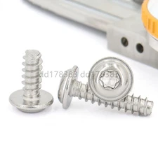 304 Stainless Steel Torx Pan Head With Washer Self Tapping Screw Flat Point Tail