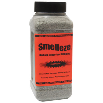 SMELLEZE Natural Trash Smell Removal Deodorizer: 50 lb. Gran. Rids Garbage Odor