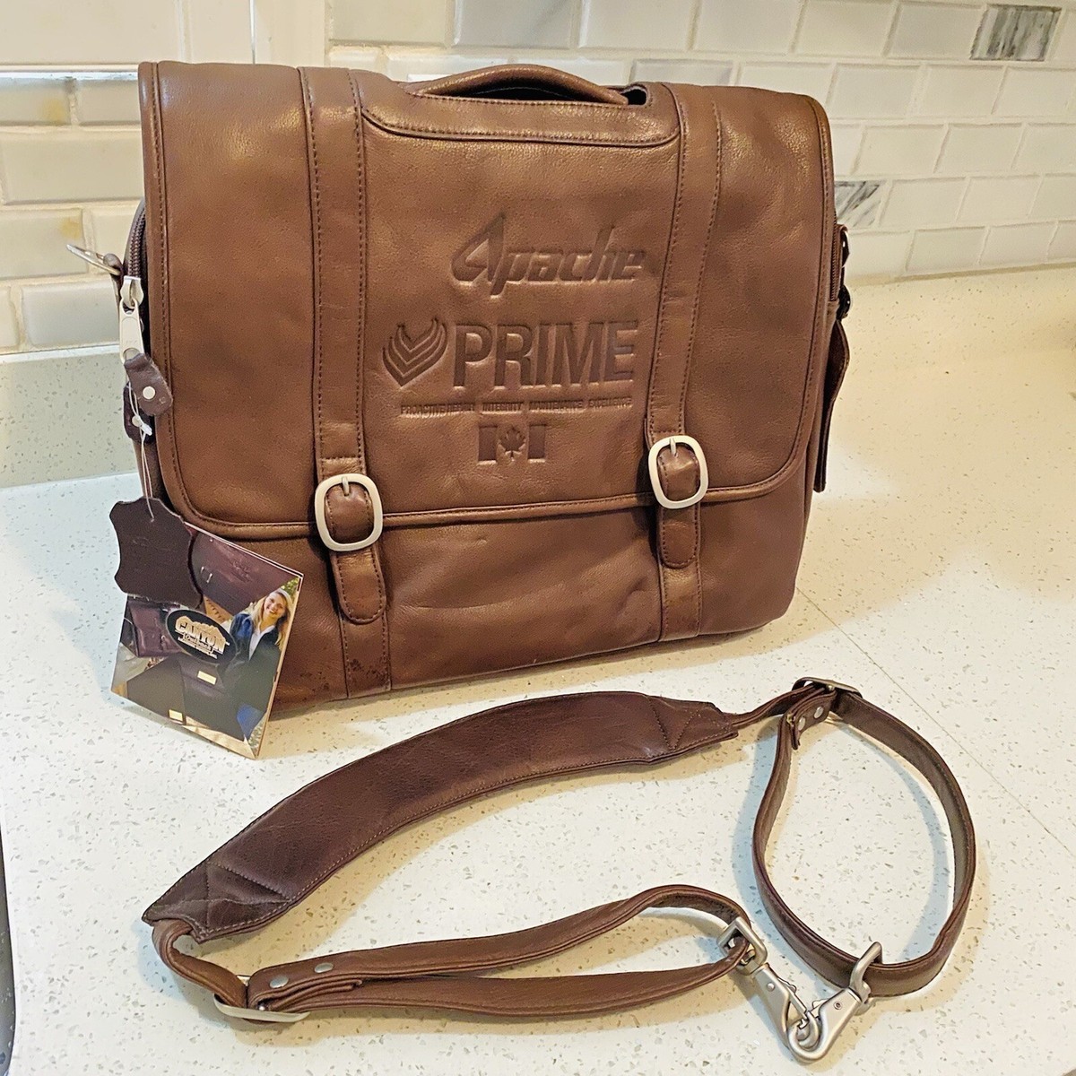 custim leather backpack straps Handmade UGLY STIK BIGWATER CASTING Add hands free convenience industry=Government Color:Chalk - Leather