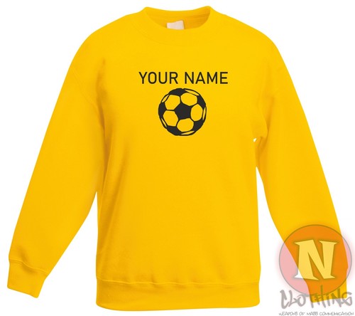Personalised Football sweatshirt soccer league Children kids - Just add name - Picture 10 of 13