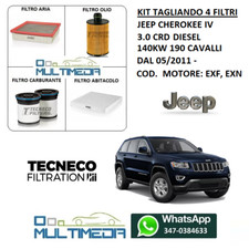 KIT TAGLIANDO 4 FILTRI JEEP GRAND CHEROKEE IV 3.0 CRD DIESEL 140KW 190 CV