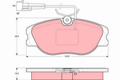 TRW GDB1058 Bremsbelagsatz, Scheibenbremse für ALFA ROMEO,FIAT,LANCIA