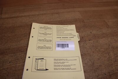 John Deere Ersatzteilliste Parts Catalog Feldhäcksler FL110 2/67 xl8094