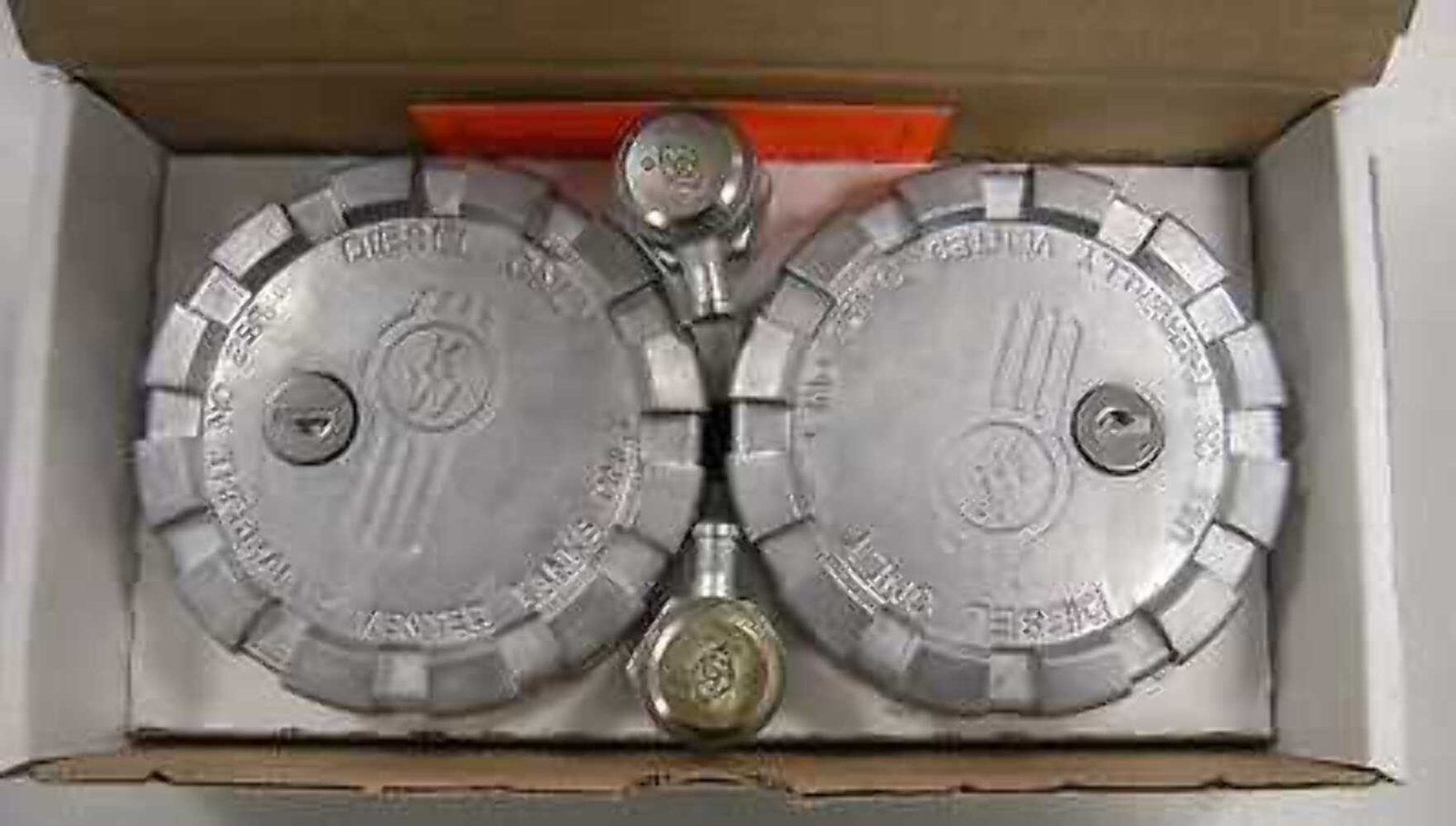 GENUINE KENWORTH Locking fuel caps (2) with vent and KW logo with