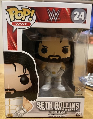 Funko Pop Vinyls WWE 24 MIB Seth Rollins White Suit Free Pop Protector