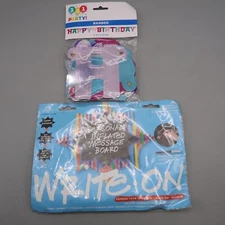 Anagram Personal Message Board Write On XL Balloon & Birthday Banner lot
