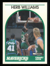1989-90 NBA HOOPS Basketball Trading Card #131 - HERB WILLIAMS, Dallas Mavericks