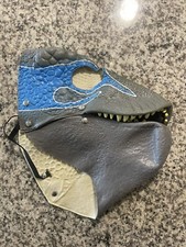 Dinosaur Masks Moving Jaw Animal Masks for Children Cosplay Blue 