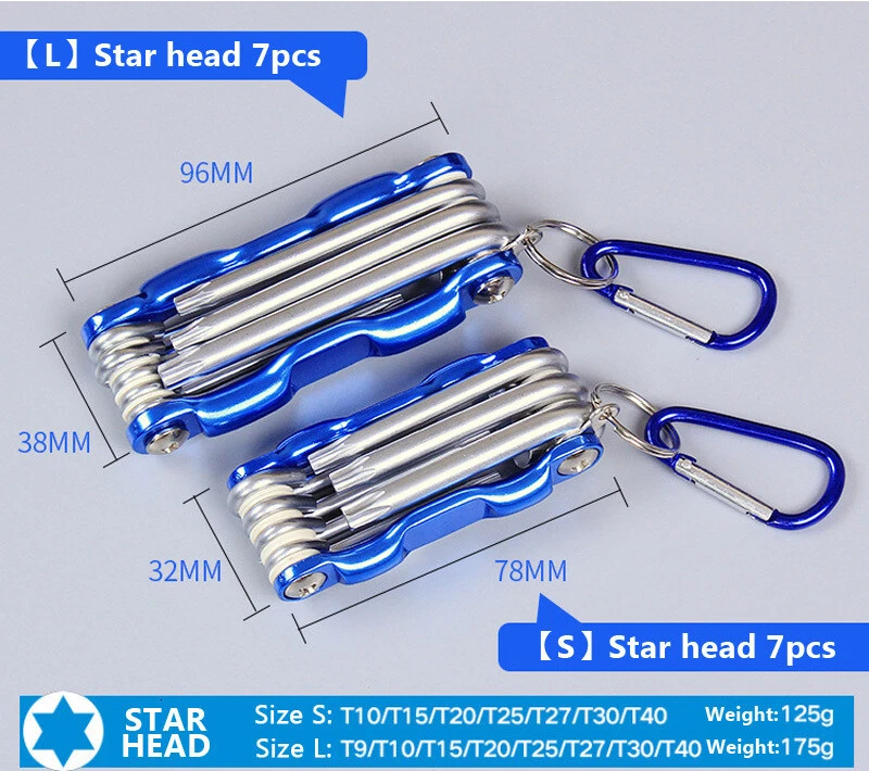 Folding hexagonal flat head wrench set, plum blossom hexagonal wrench - Image 3 of 4