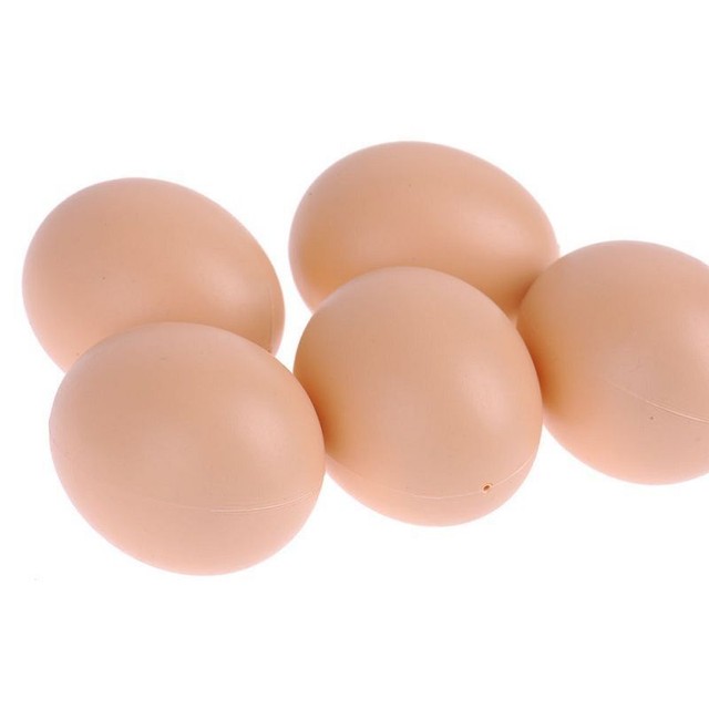 Sunjoy Tech 6 Pcs Plastic Fake Eggs, Simulation Chicken Eggs, Artificial Eggs for Easter, Painting, DIY, Home Decor, Party, Kids Toy