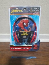 Marvel Spider-Man Wired Headphones Adjustable Headband Parental Volume Limiter