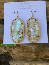 Kendra Scott Danielle White Abalone Drop Dangle Earrings Rose Gold L@@K