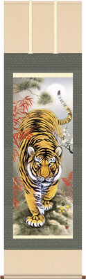 Hanging scroll Auspicious Tiger Manganzu by Shuka Uemura  M Size 44 x 164cm