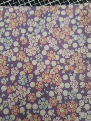 Tilda Cotton Fabric Fat Quarter Flower Tree Purple cm 50x55 Harvest Collection